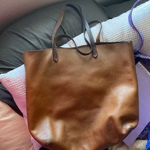 MADEWELL Transport Leather Tote Shoulder Bag LARGE